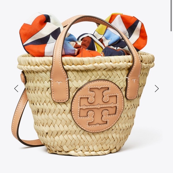 NWT Tory Burch ELLA STRAW MICRO BASKET TOTE BAG - Picture 6 of 9